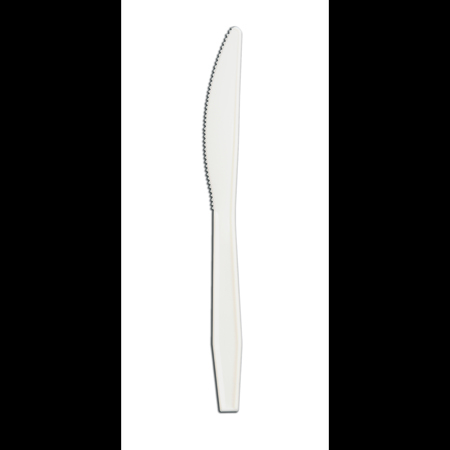 SENATE White Medium Weight Unwrapped White Knife, PK10000 P1002